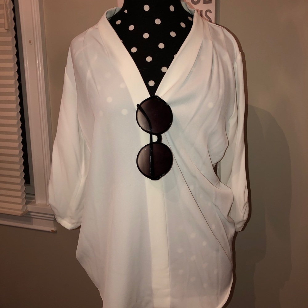 Calvin Klein Dustin Roll Sleeve Blouse